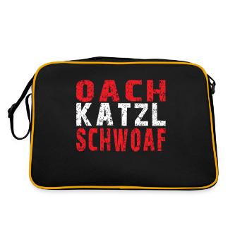 Dialecte autrichien Oachkatzlschwoaf autrichien - Sac Retro - noir/or - Dos