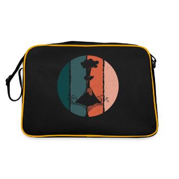 Cool Vintage éruption volcanique campeurs rétro cadeau - Sac Retro - noir/or - Dos