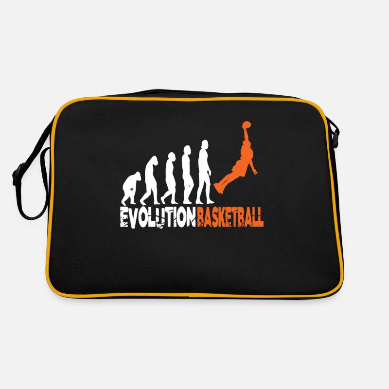 Evolution Basketball - Retro Tasche - Schwarz/Gold