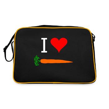 J'AIME LA CAROTTE - Sac Retro - noir/or - Dos