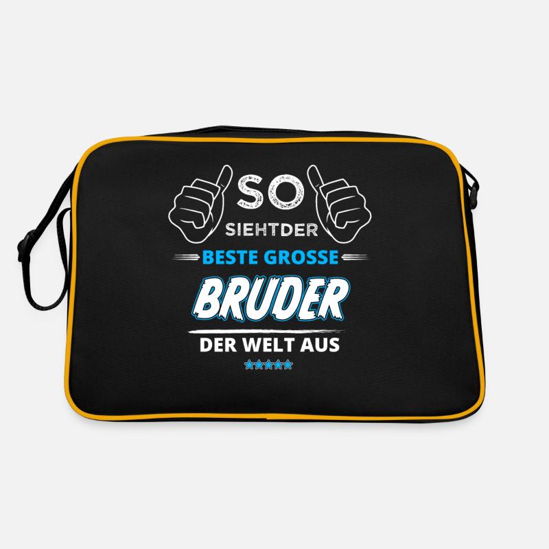 Bester großer Bruder der Welt Geschenk Sohn Retro Tasche