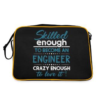 Ingenieur - Retro Tasche - Schwarz/Gold - Hinten