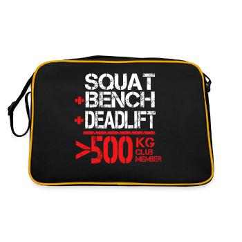 Membre du Club 500 kg - Powerlifter powerlifting - Sac Retro - noir/or - Dos