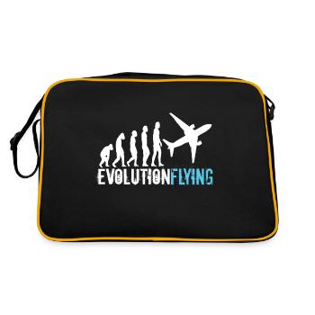 Pilot Evolution Flying Airplane Aviator Boing - Retro Bag - black/gold - Back