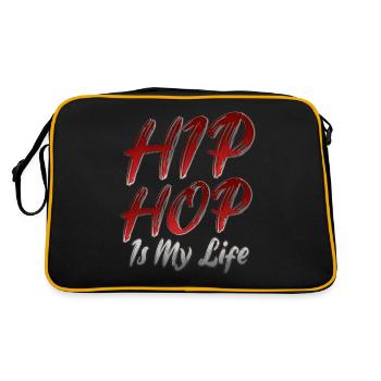 Hip Hop - Retro Tasche - Schwarz/Gold - Hinten