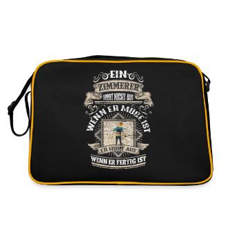 Zimmerer - Retro Tasche - Schwarz/Gold - Hinten