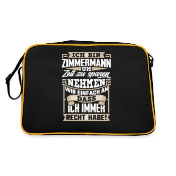Zimmermann - Retro Tasche - Schwarz/Gold - Hinten