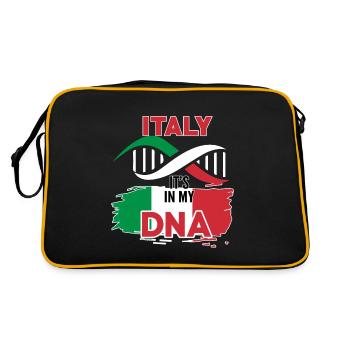 L'Italie est dans mon ADN - Sac Retro - noir/or - Dos