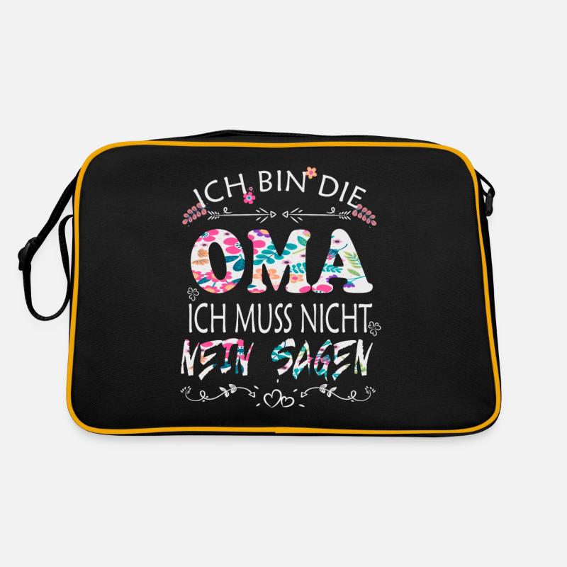 OMA Spruch Design Retro Tasche