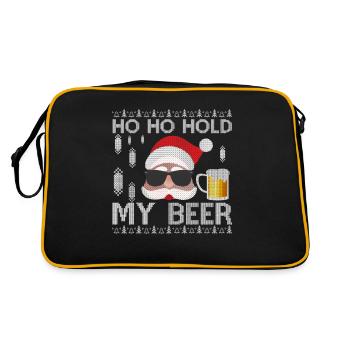 Ho Ho Hold My Beer Hold my beer - Retro Bag - black/gold - Back