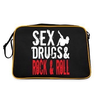Rock and roll - Retro Bag - black/gold - Back