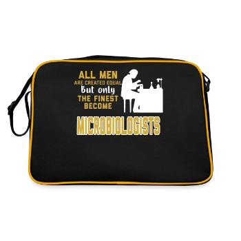 Funny microbiologist tea - Retro Bag - black/gold - Back