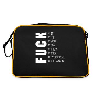 Fuck insult bad mood mood motif - Retro Bag - black/gold - Back