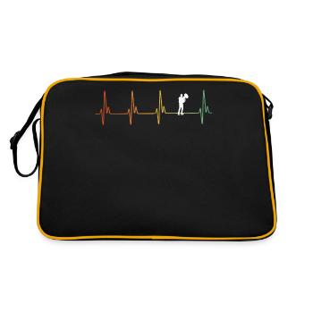 Battement de coeur tuba hipster - Sac Retro - noir/or - Dos