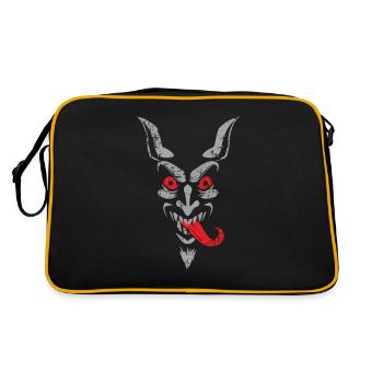 Visage de Krampus - Sac Retro - noir/or - Dos