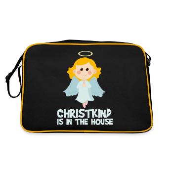 Le Christ enfant est dans la maison - Angel Christmas - Sac Retro - noir/or - Dos