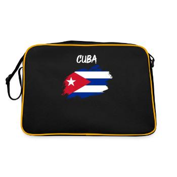 Cuba drapeau drapeau - Sac Retro - noir/or - Dos
