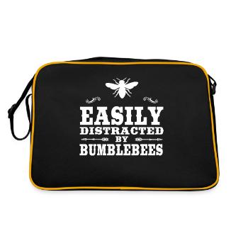 Facilement distrait par les bourdons Drôle de bourdon - Sac Retro - noir/or - Dos