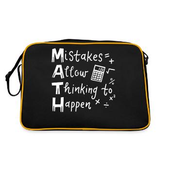 Mathelehrer - Retro Tasche - Schwarz/Gold - Hinten