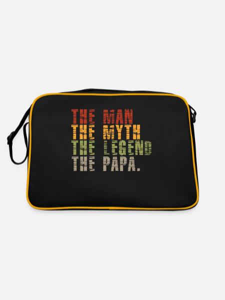 Papa The Man The Myth The Legend Father's Day gift - Retro Bag - black/gold - Back