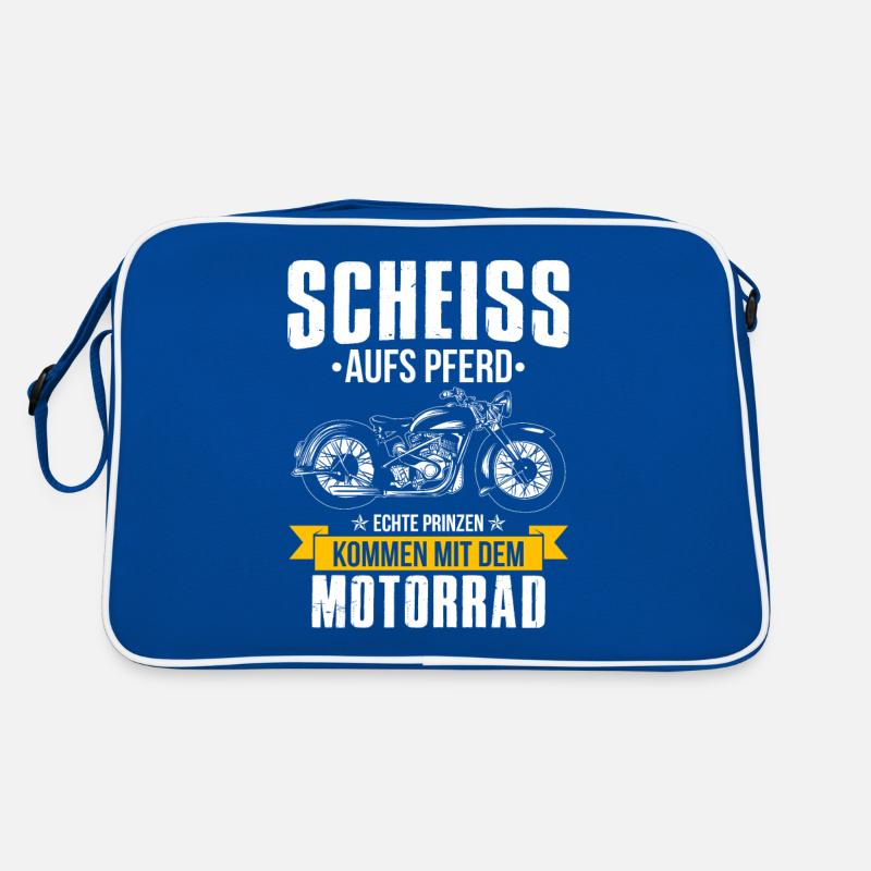 Scheiss aufs Pferd echte Prinzen mit Motorrad Retro Tasche