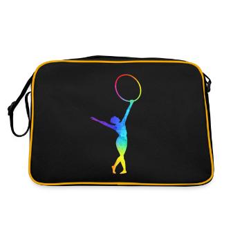 Cerceau de gymnastique gymnastique gymnastique rythmique - Sac Retro - noir/or - Dos