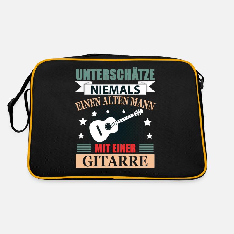 Gitarre Rentner Geschenk Lustig Herren Spruch Retro Tasche