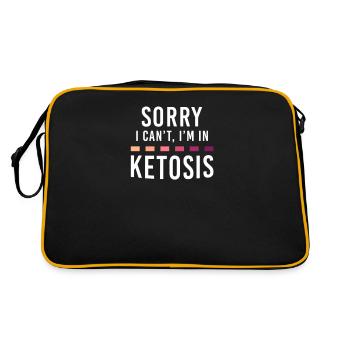Keto Diet Ketosis Diet Low Carb Gift - Sac Retro - noir/or - Dos