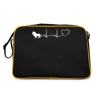 Lion - Mon cœur bat pour les Lions - Sac Retro - noir/or - Dos