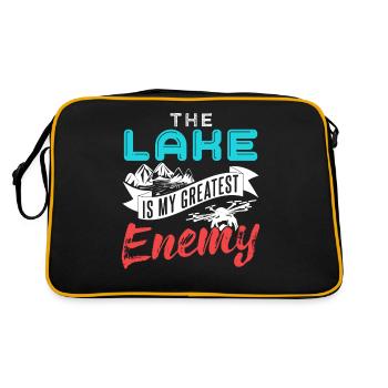 The Lake is my greatest enemy - Retro Tasche - Schwarz/Gold - Hinten