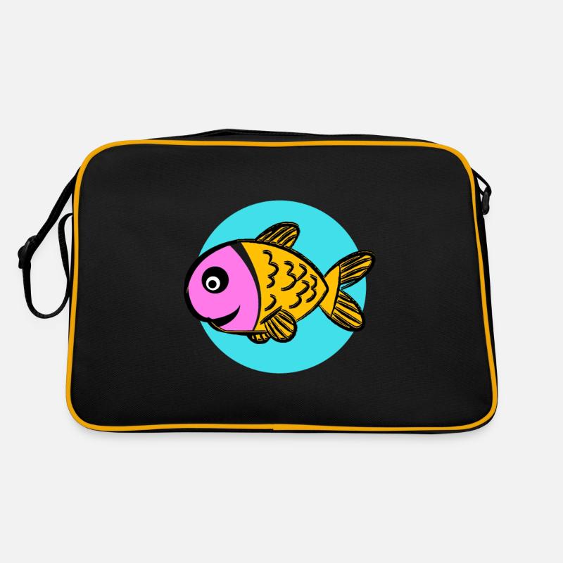 Bunter Comic Fisch Retro Tasche