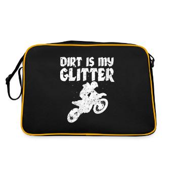 Dirt bike supercross gift I biker MX motocross - Retro Bag - black/gold - Back