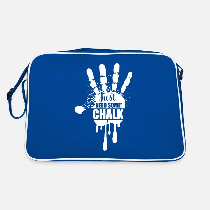 Boulder Chalk boulderer and mountaineer gift Retro Bag