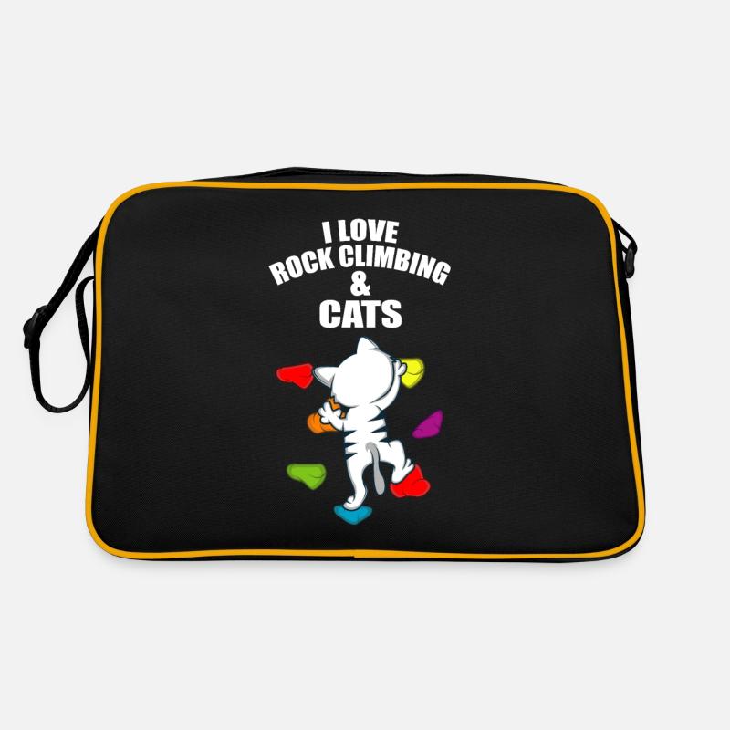 J'adore l'escalade et les chats grimpeur et chat Sac Retro
