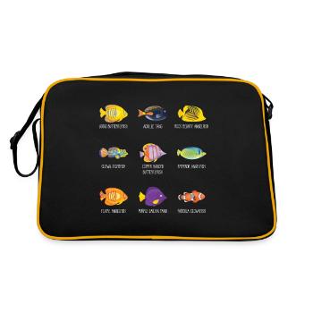 Poissons tropicaux anemonefish angelfish - Sac Retro - noir/or - Dos