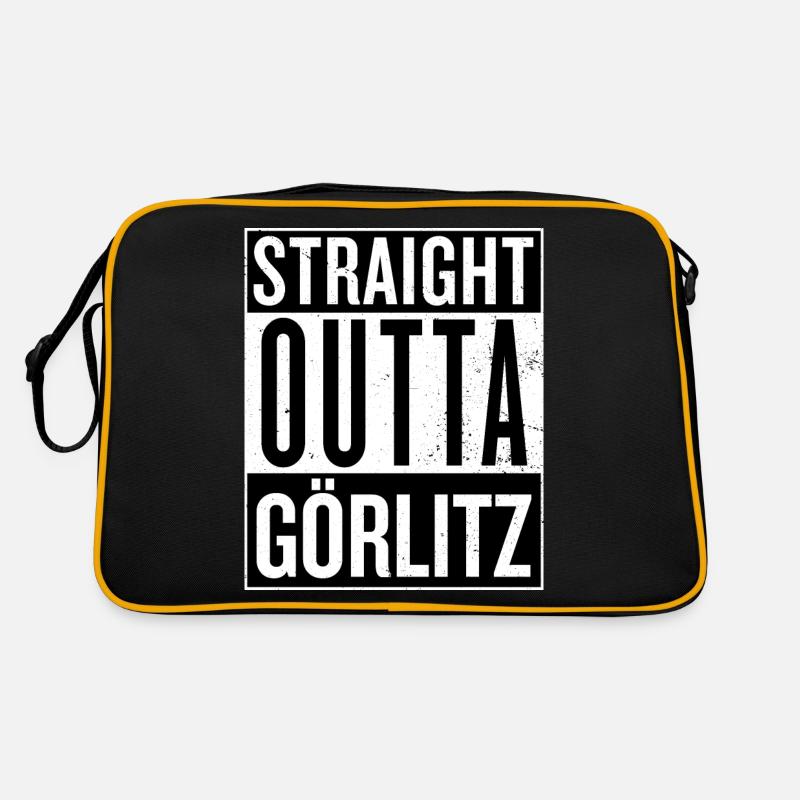 Straight outta Görlitz compton Film Logo Sachsen Retro Tasche
