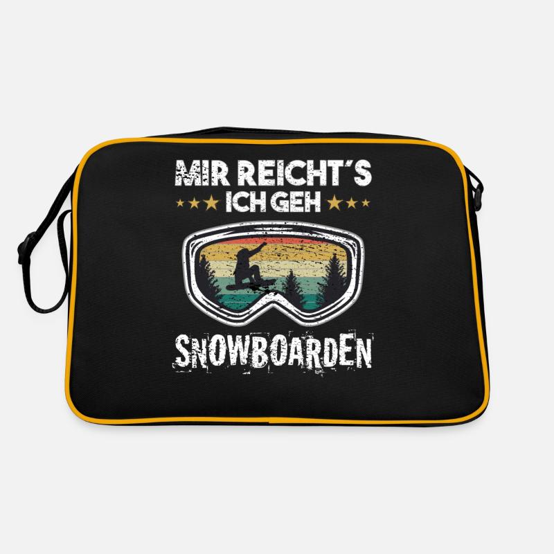 It is enough for me to go snowboarding snow gift - Retro Bag - black/gold
