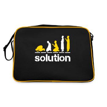 Islamisches Gebet Islam Glaube muslim Ramadan - Retro Tasche - Schwarz/Gold - Hinten