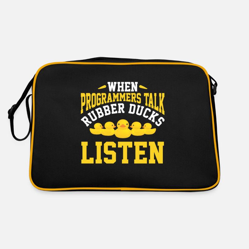IT programmer developer rubber duck Retro Bag