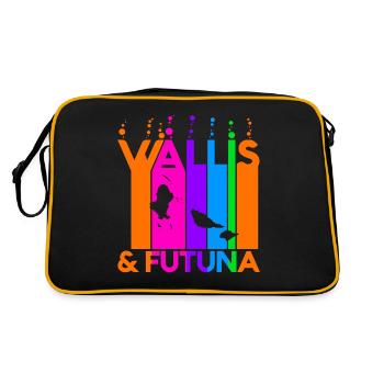 Wallis _ Futuna Bulles colorées et bulles - Sac Retro - noir/or - Dos