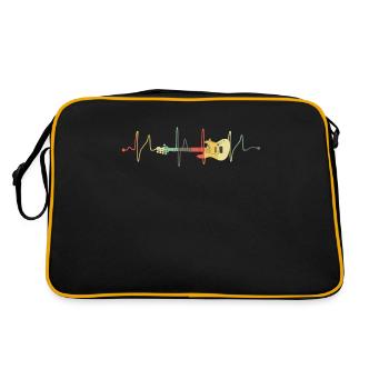 Guitare guitariste Heartbeat - Sac Retro - noir/or - Dos