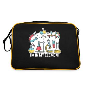 Chemistry in my element - Retro Bag - black/gold - Back