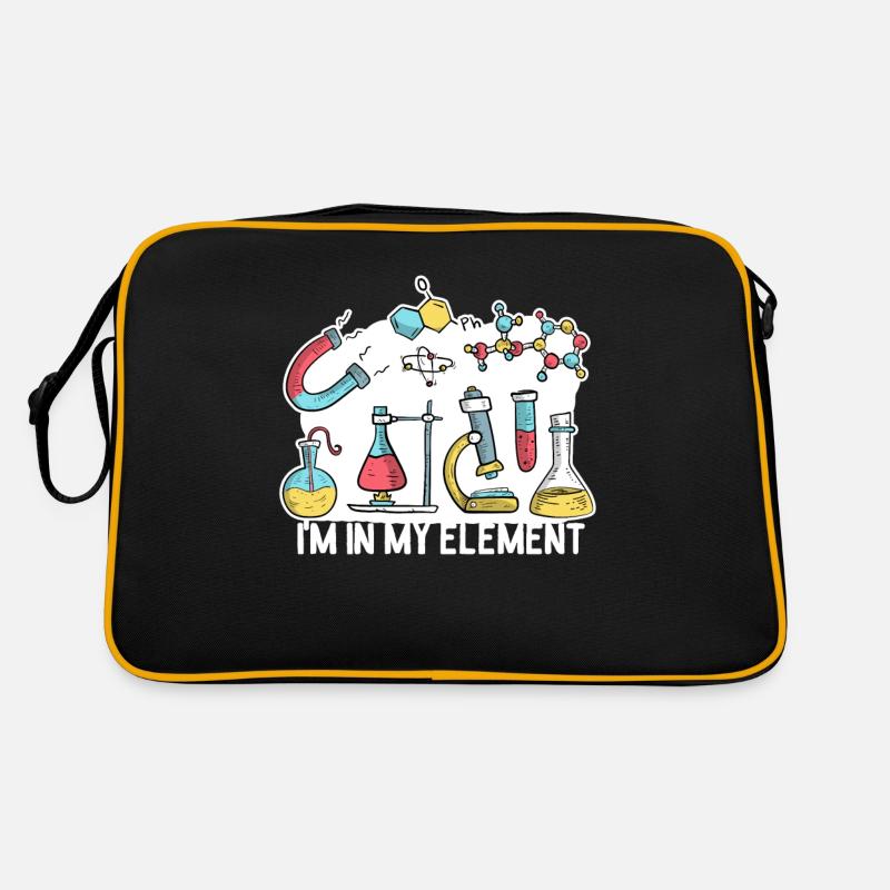 La chimie dans mon élément - Sac Retro - noir/or