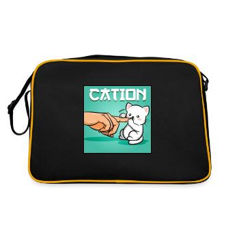 Chat Cation chatons Cartoon chat cadeau de protection - Sac Retro - noir/or - Dos