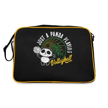 Panda volleyball - Retro Bag - black/gold - Back