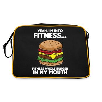 FITNESS FAST-FOOD Humour drôle - Sac Retro - noir/or - Dos