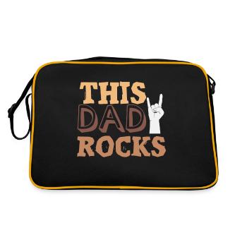 This Dad RocksThis Dad Rocks - Father's Day Rock Desi - Retro Bag - black/gold - Back