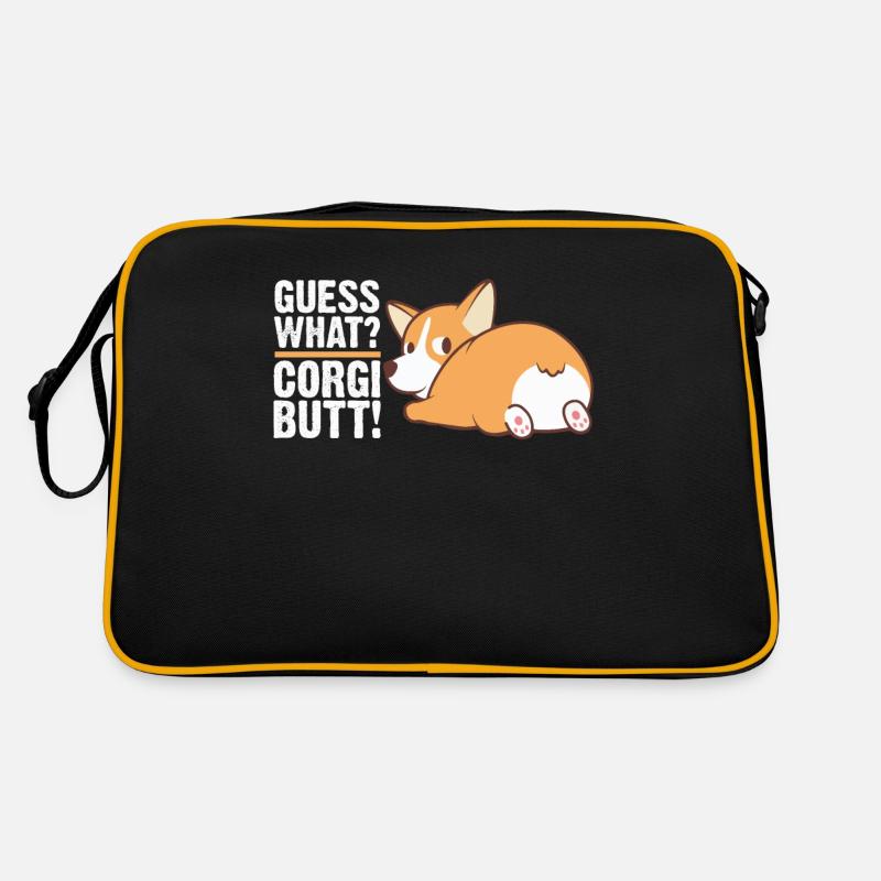 Guess What Corgi Butt Funny Corgi Dog Lovers Retro Bag