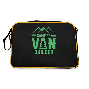 Campervan Motorhome DIY Build Team - Retro Bag - black/gold - Back
