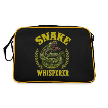 Schlange - Retro Tasche - Schwarz/Gold - Hinten